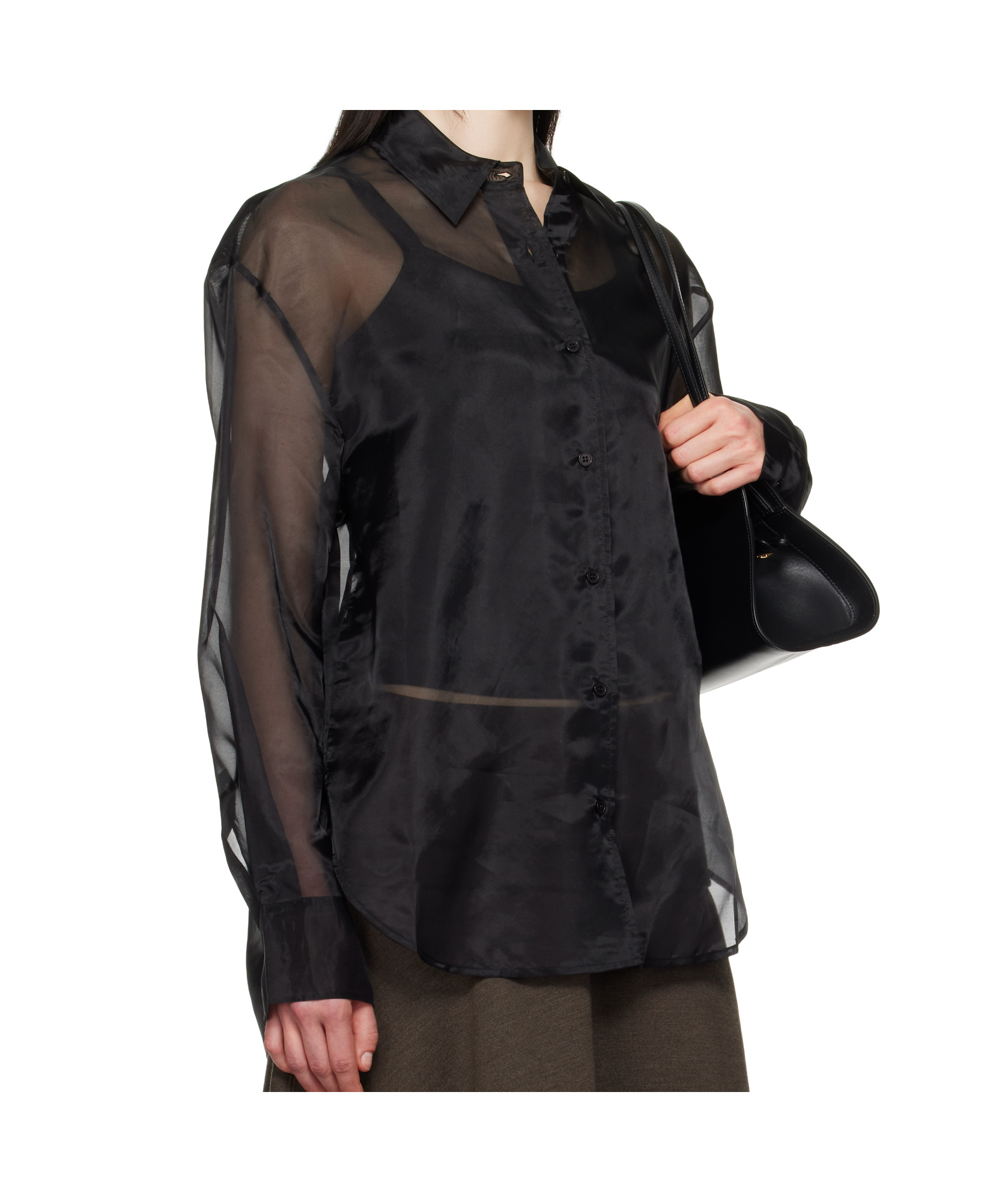 The Frankie Shop Peri Silk-blend Organza Shirt
