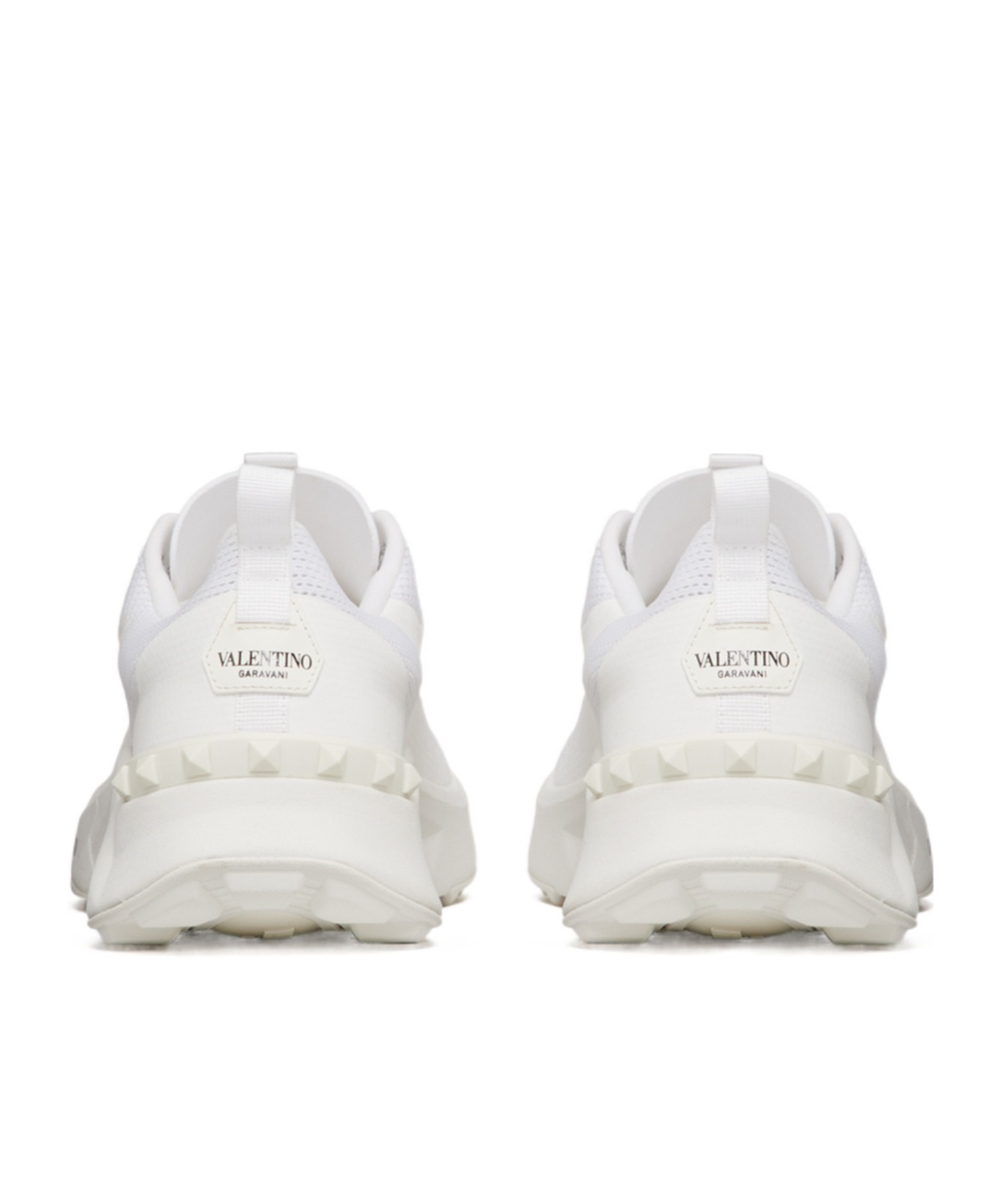 Valentino White Fabric And Mesh True Act Sneakers In White