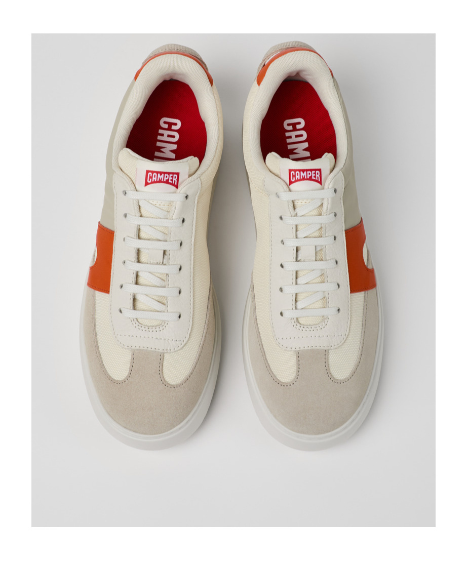 Camper Runner K21 Round-toe Leather Sneakers In Nude