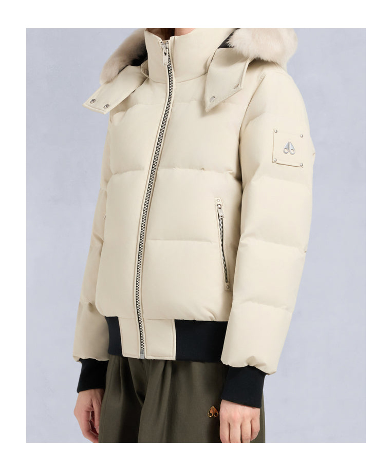 Moose Knuckles Long-sleeved Cotton-padded Jacket In White