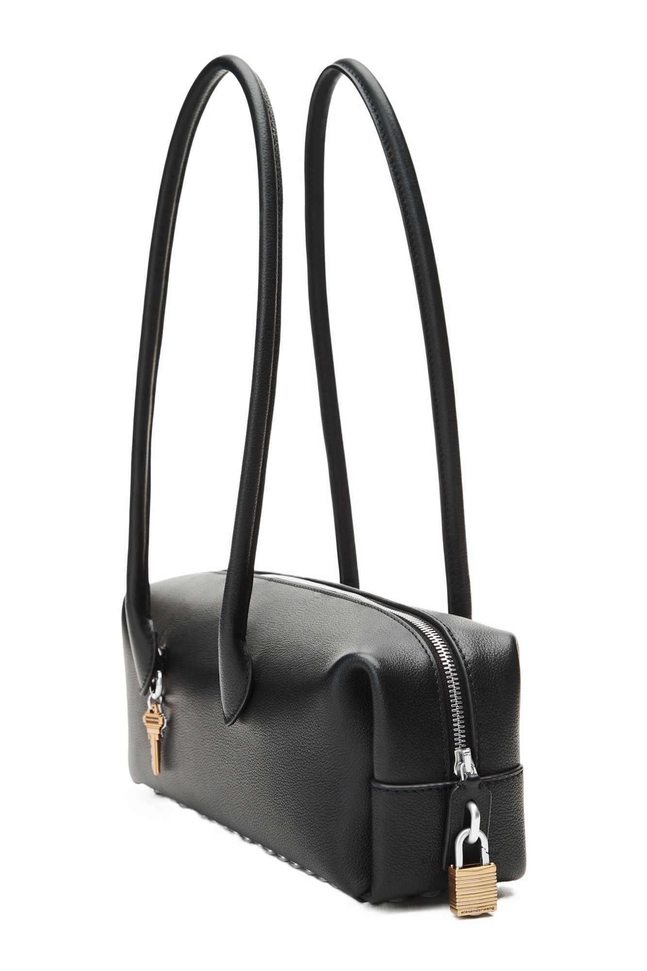 Alexander Wang Medium Roux Key-charm Shoulder Bag In Black