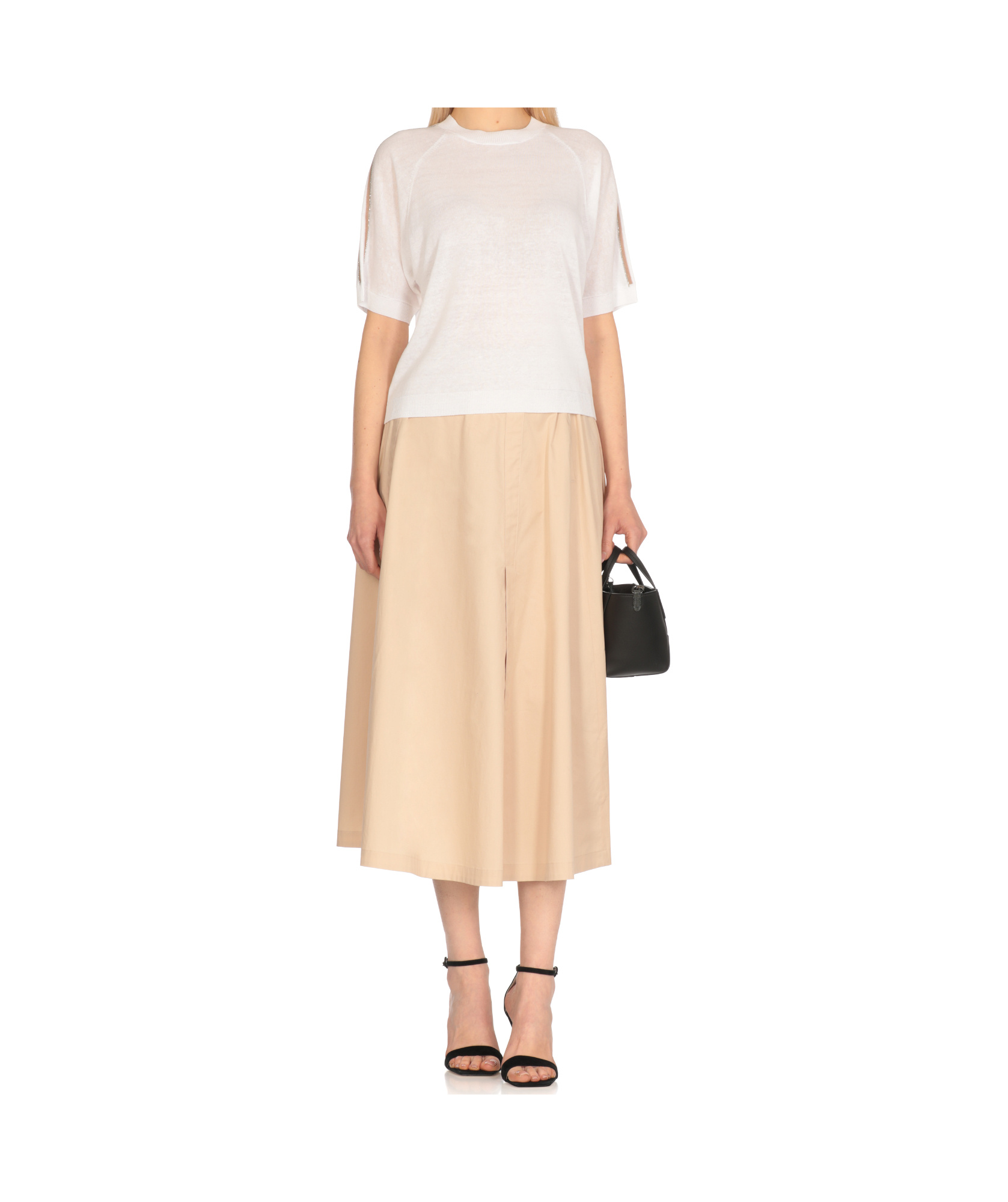Peserico White Linen And Cotton Sweater