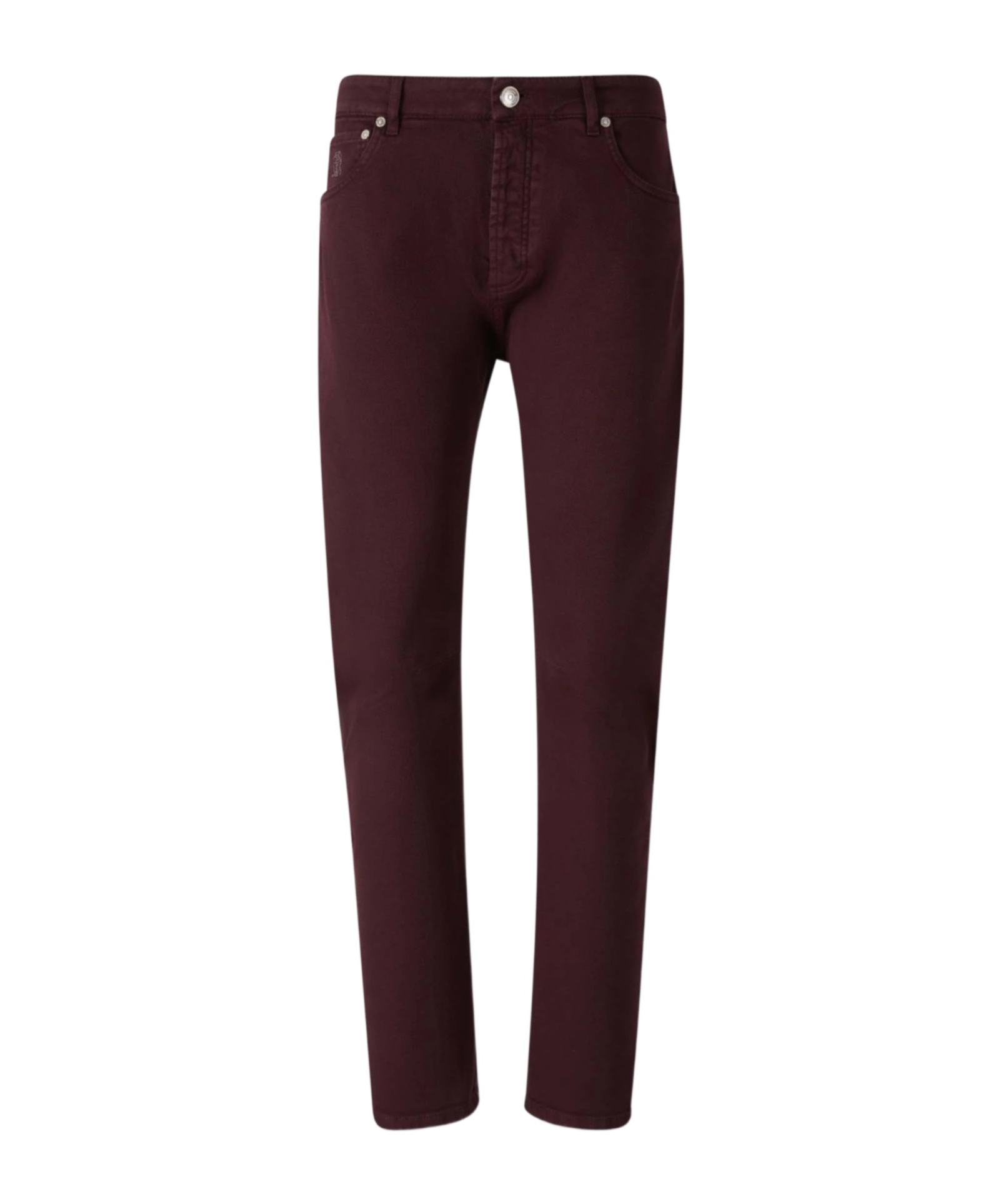 Brunello Cucinelli Five-pocket Virgin Wool Flannel Trousers In Red