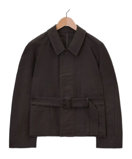 Lemaire Button Fastened Belted Jacket In Black