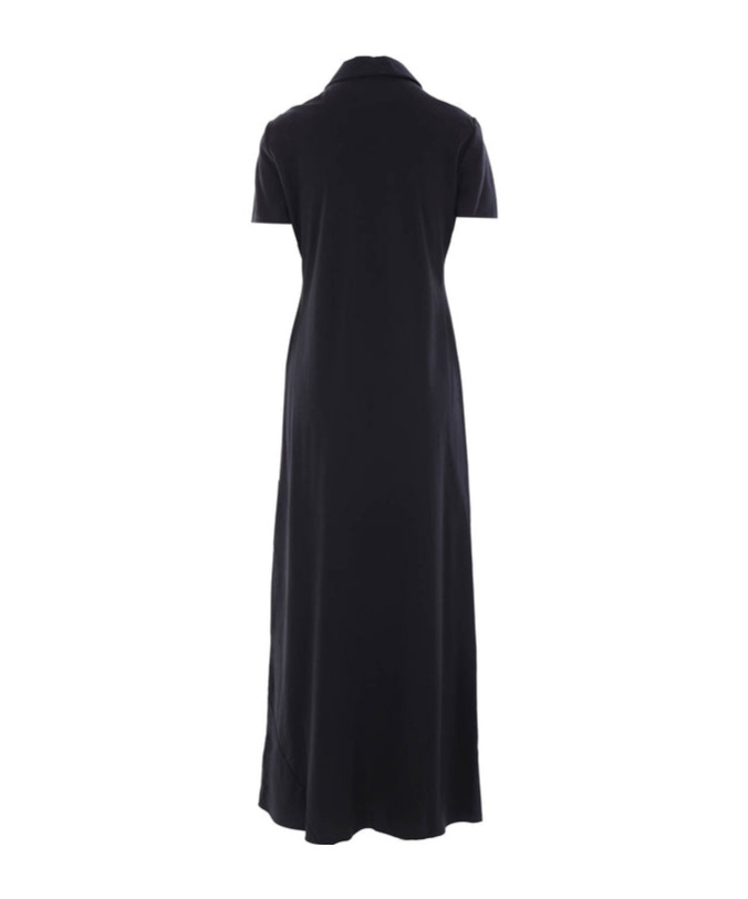 The Row Short Sleeve Dress In Black