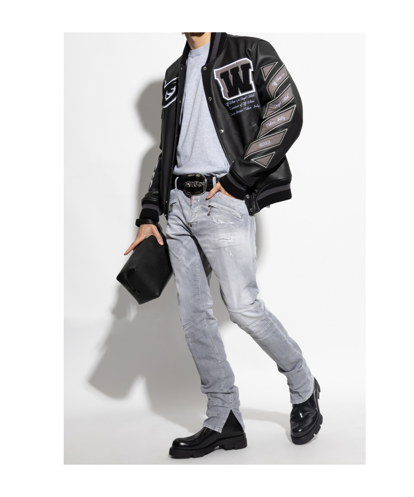 Dsquared2 Belt-loop Jeans In Gray