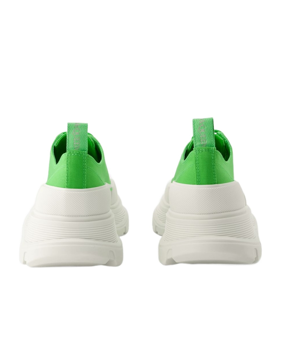 Alexander Mcqueen Sneakers Tread Aus Weissem Und Silberfarbenem Leder