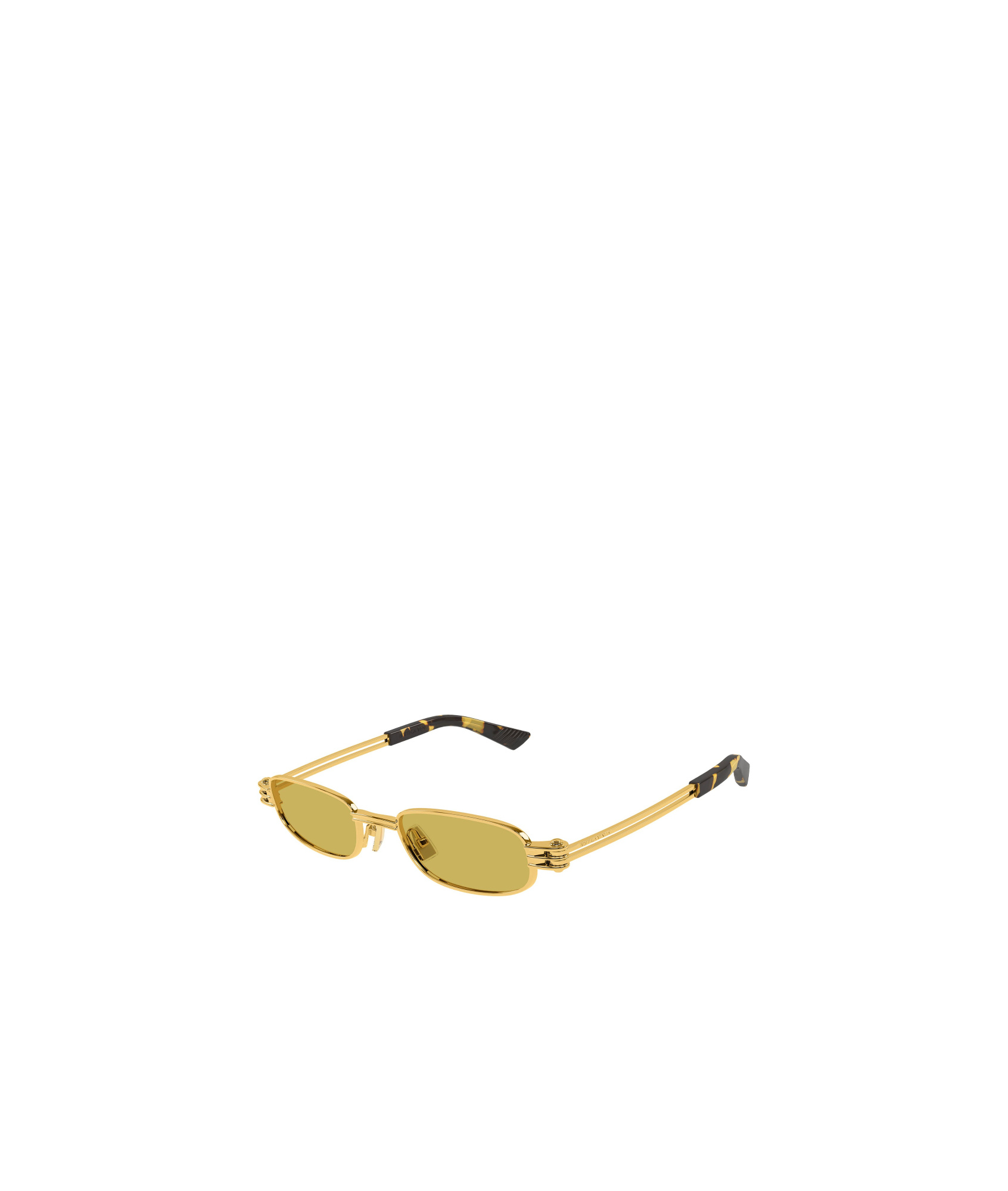Bottega Veneta Rectangular Sunglasses In Yellow