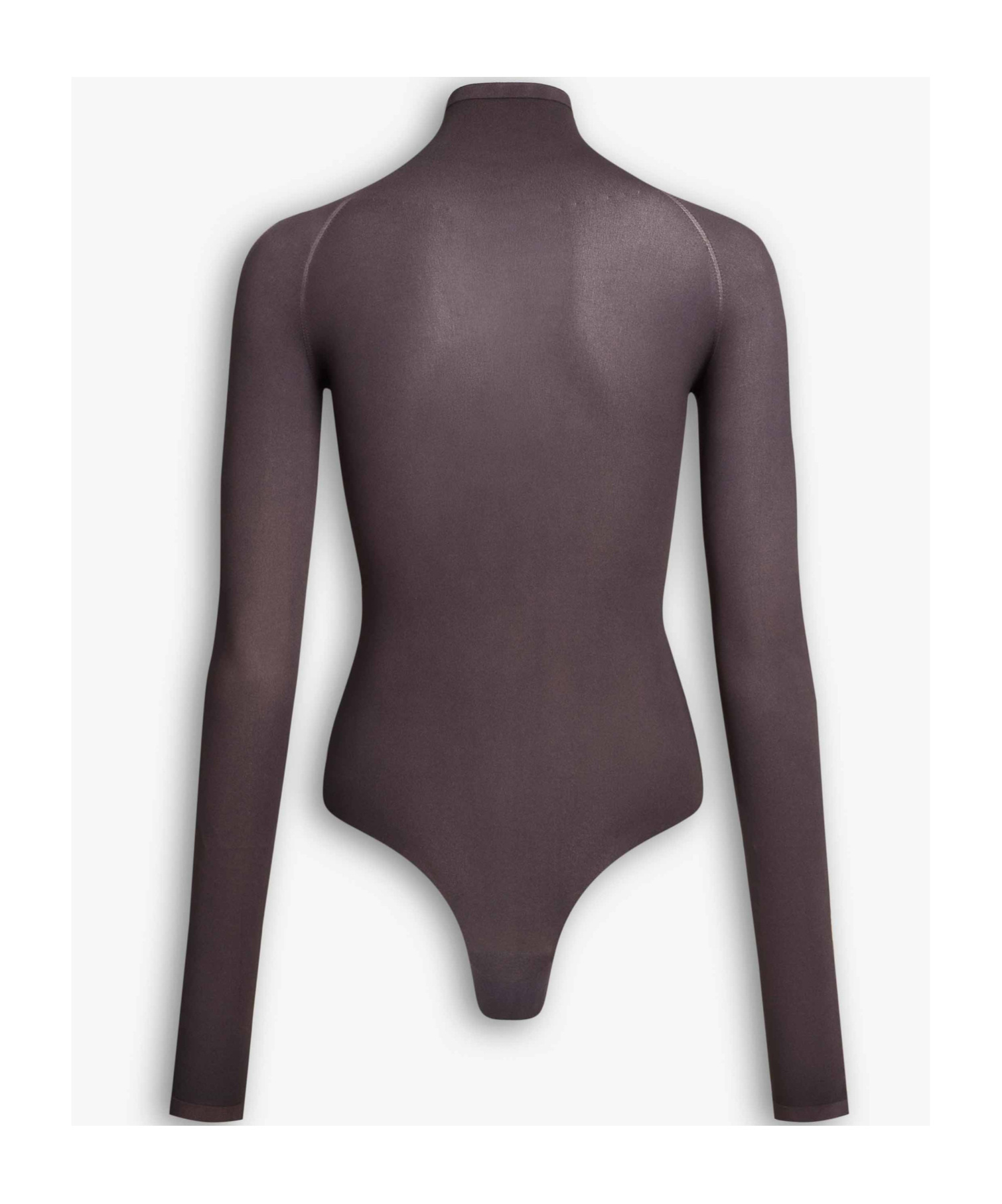 Alaïa High Neck Second-skin Knit Bodysuit In Gray