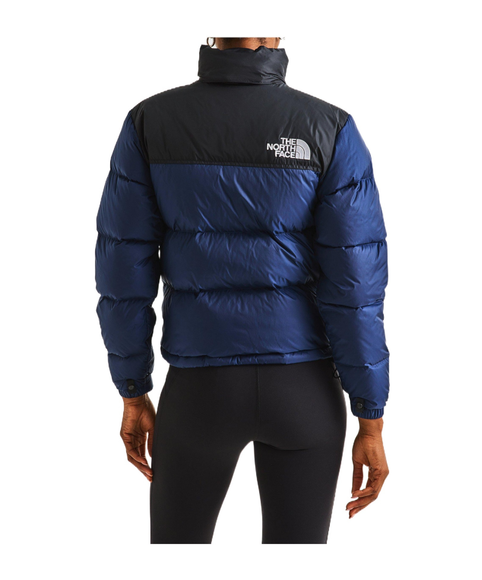 The North Face Retro Nuptse Water Resistant Goose Down Short Puffer Jacket In Blue