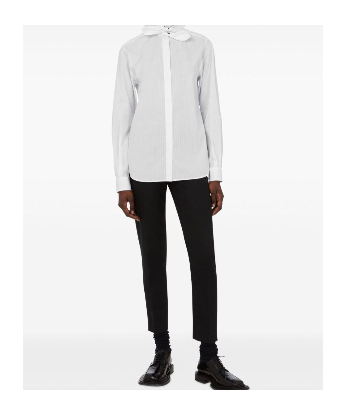 Moschino Long Sleeve Top Featuring Bow Detail In White