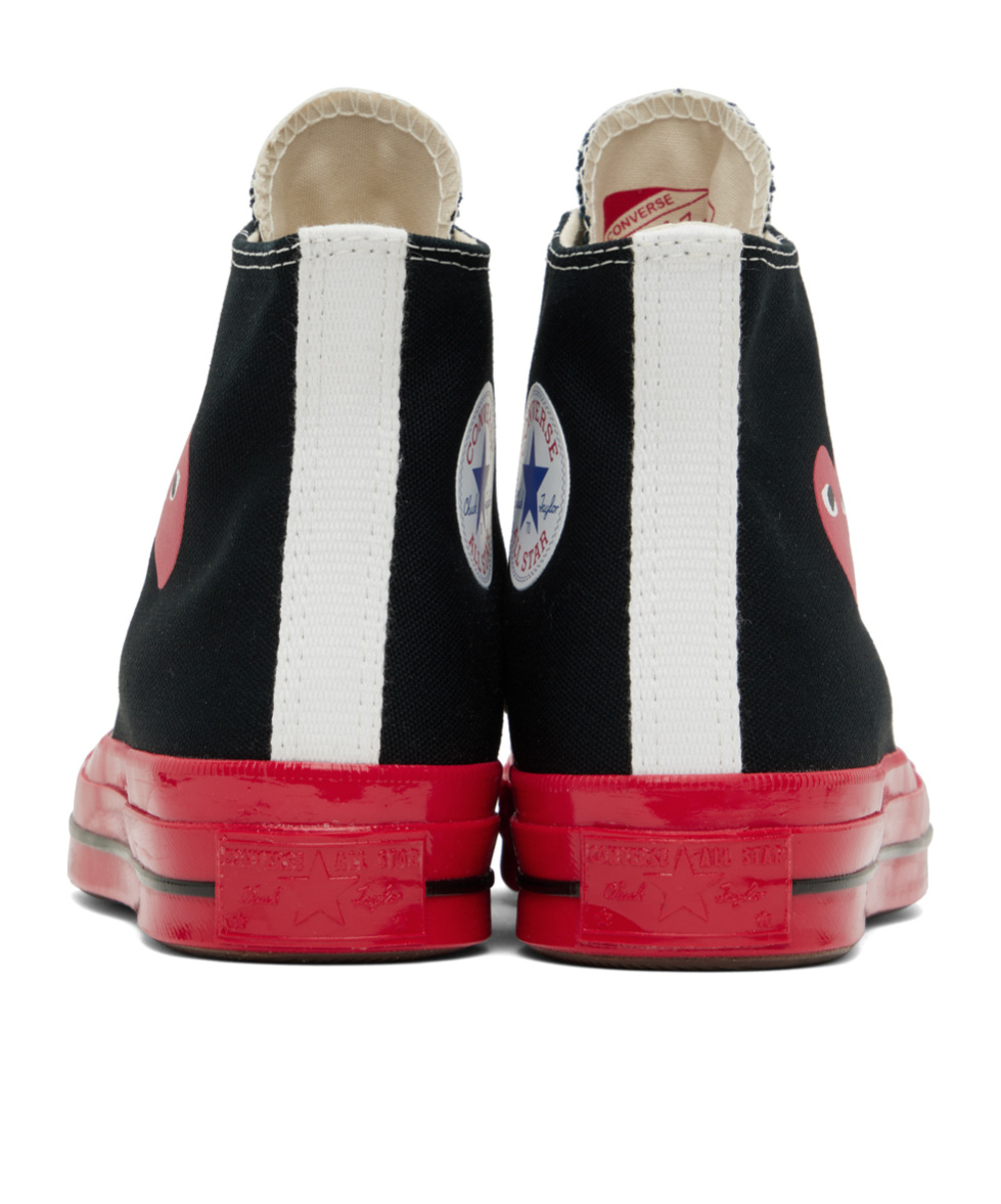Comme Des Garçons Play Heart Logo Sneakers In Black