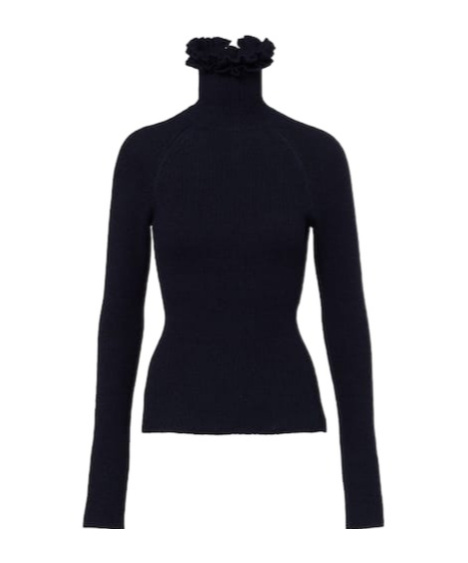 Alaïa Wool And Silk-blend Turtleneck Sweater In Black