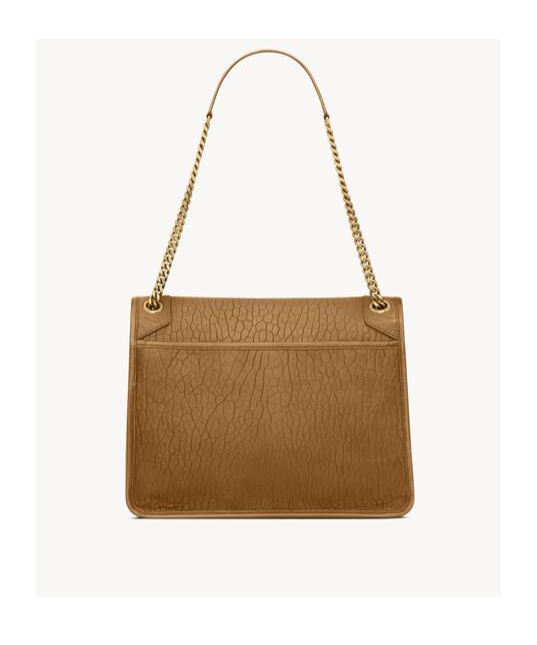 Saint Laurent Niki Large Grain Shoulder Bag In Brown