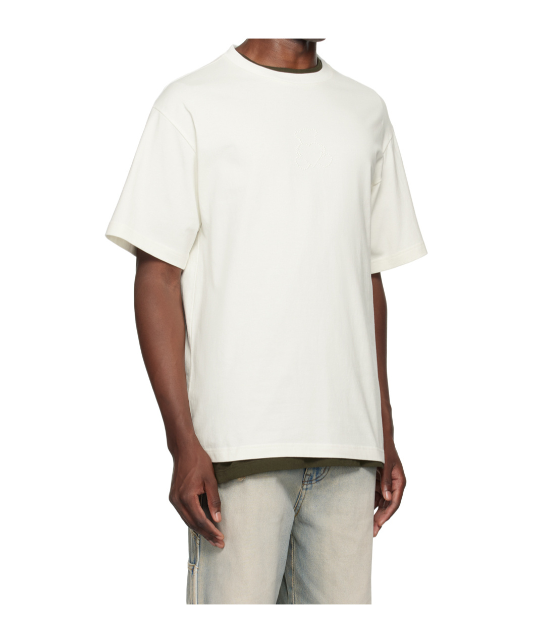 We11 Done Pearl Bear T-shirt In White