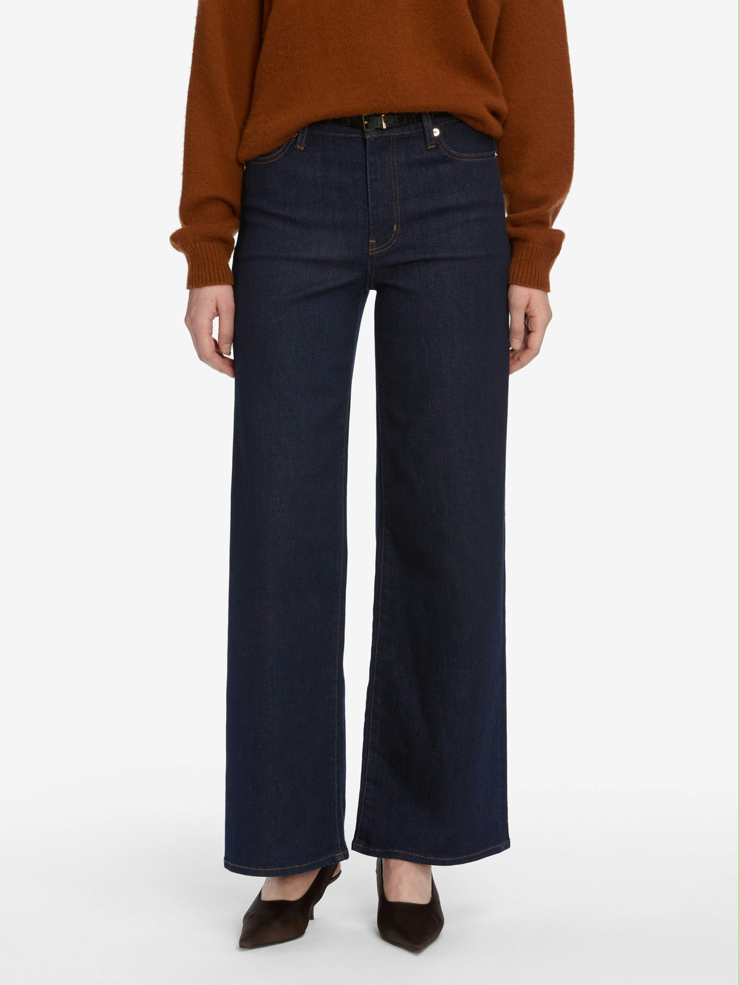 Frame Five-pocket Denim Jeans In Blue
