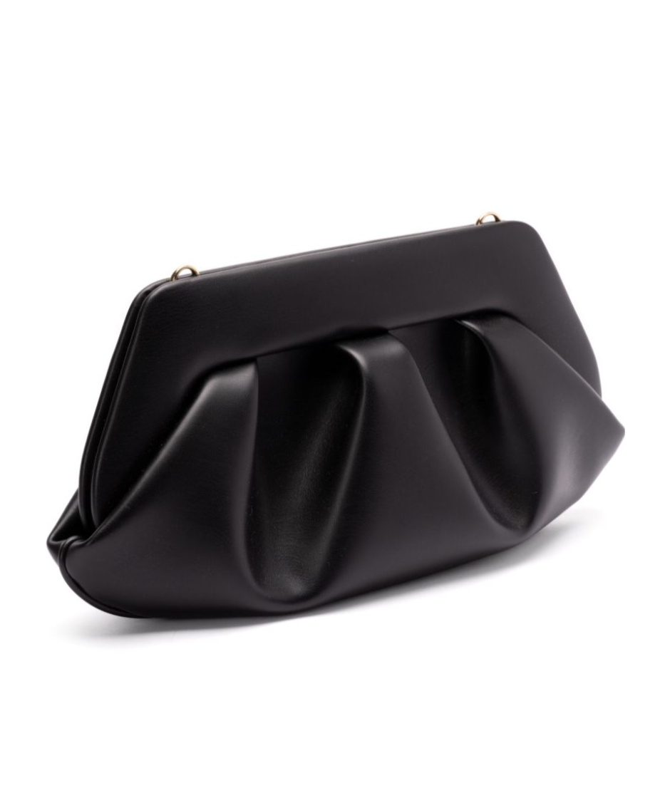 Themoirè Tia Clutch Bag In Black