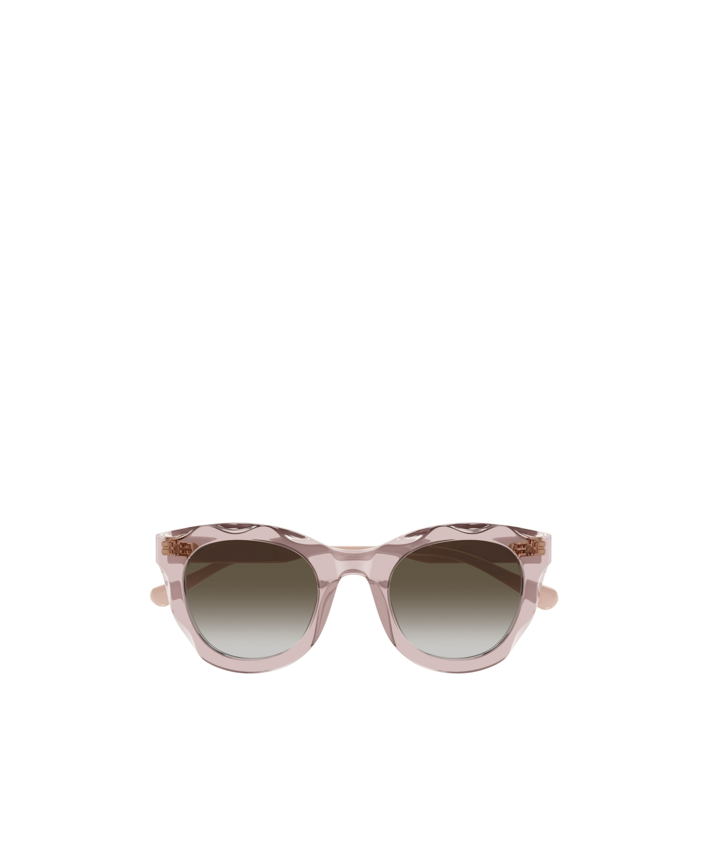 Chloé Geometric-frame Sunglasses In Dark Peach Color