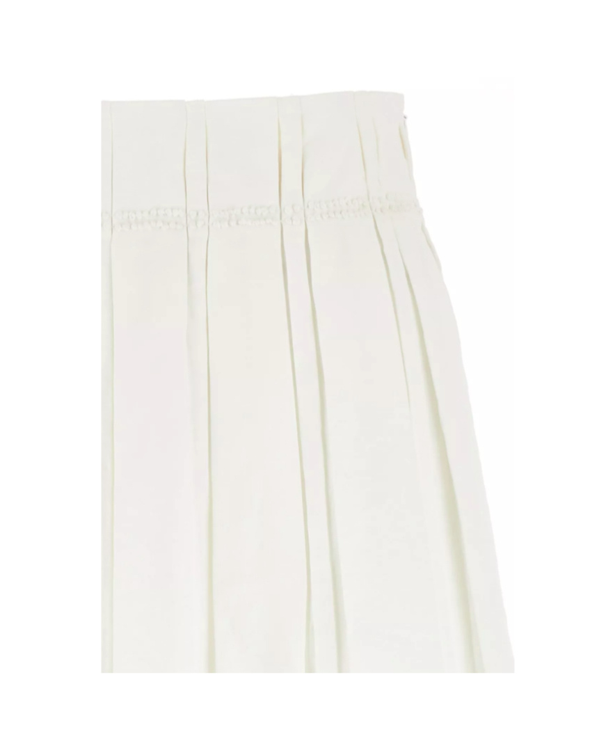 Shop Jil Sander Linen Skirt In White