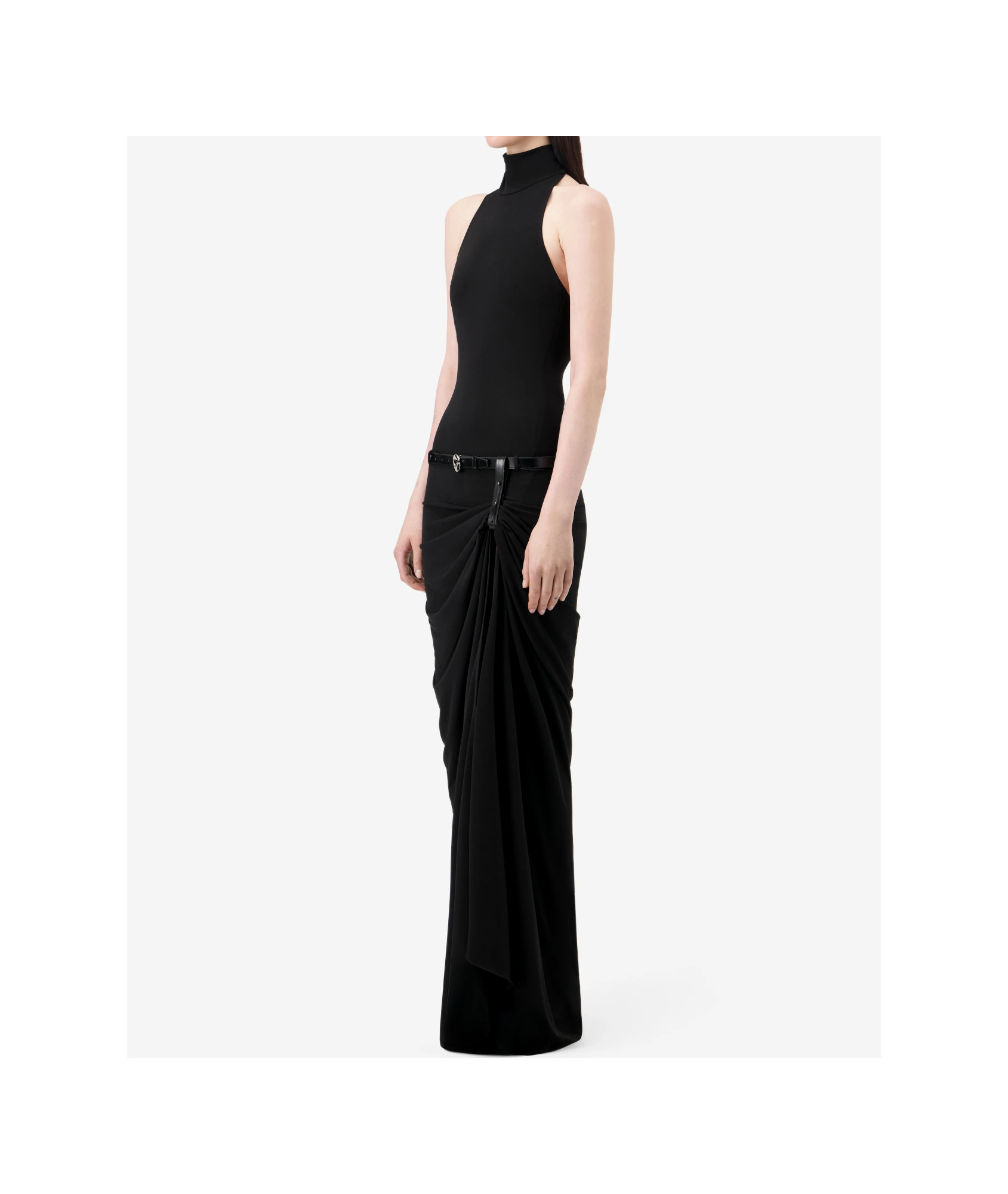 Coperni Strapless Dress With A Neckline In Black