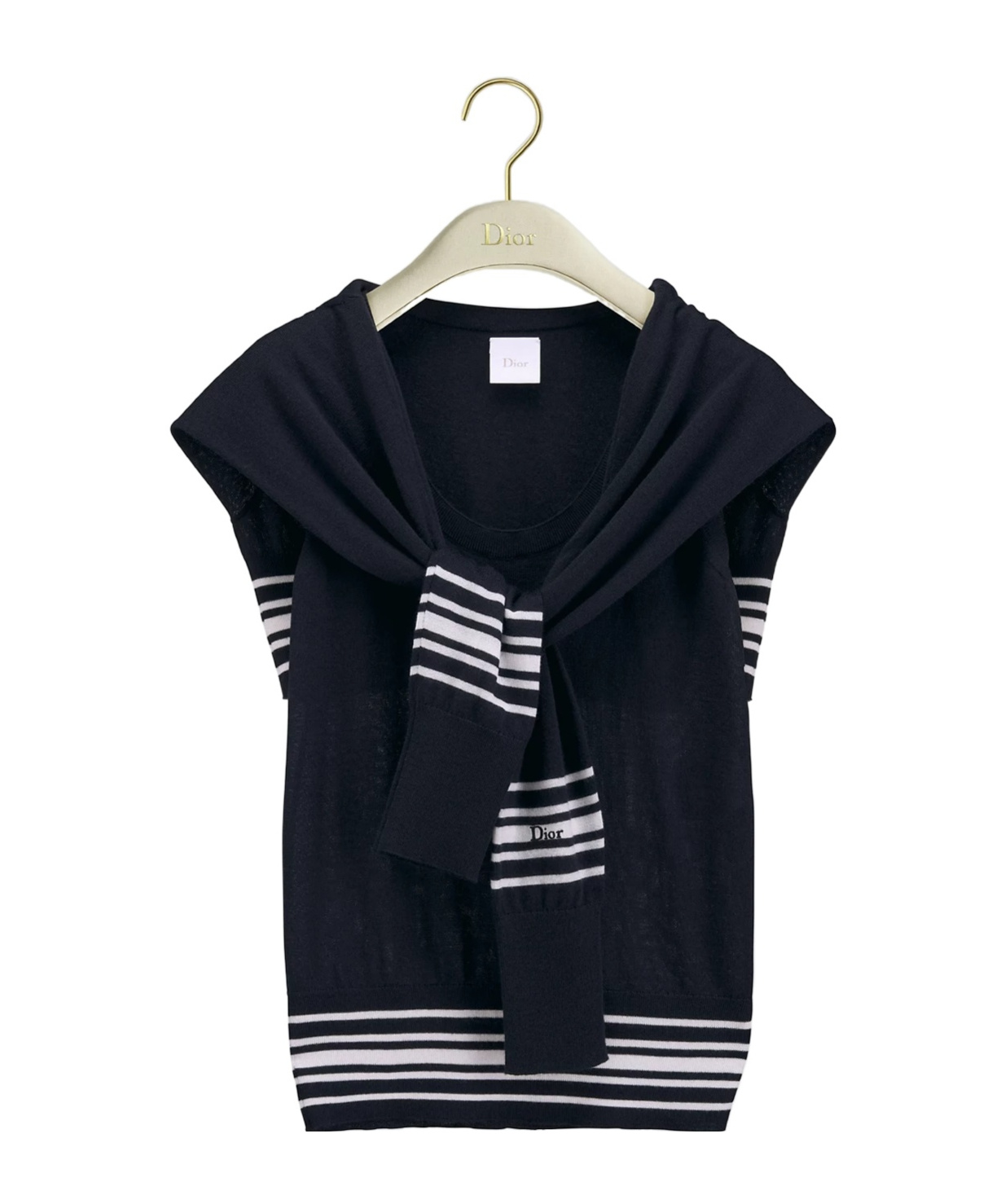 Dior Striped Sweater In Black