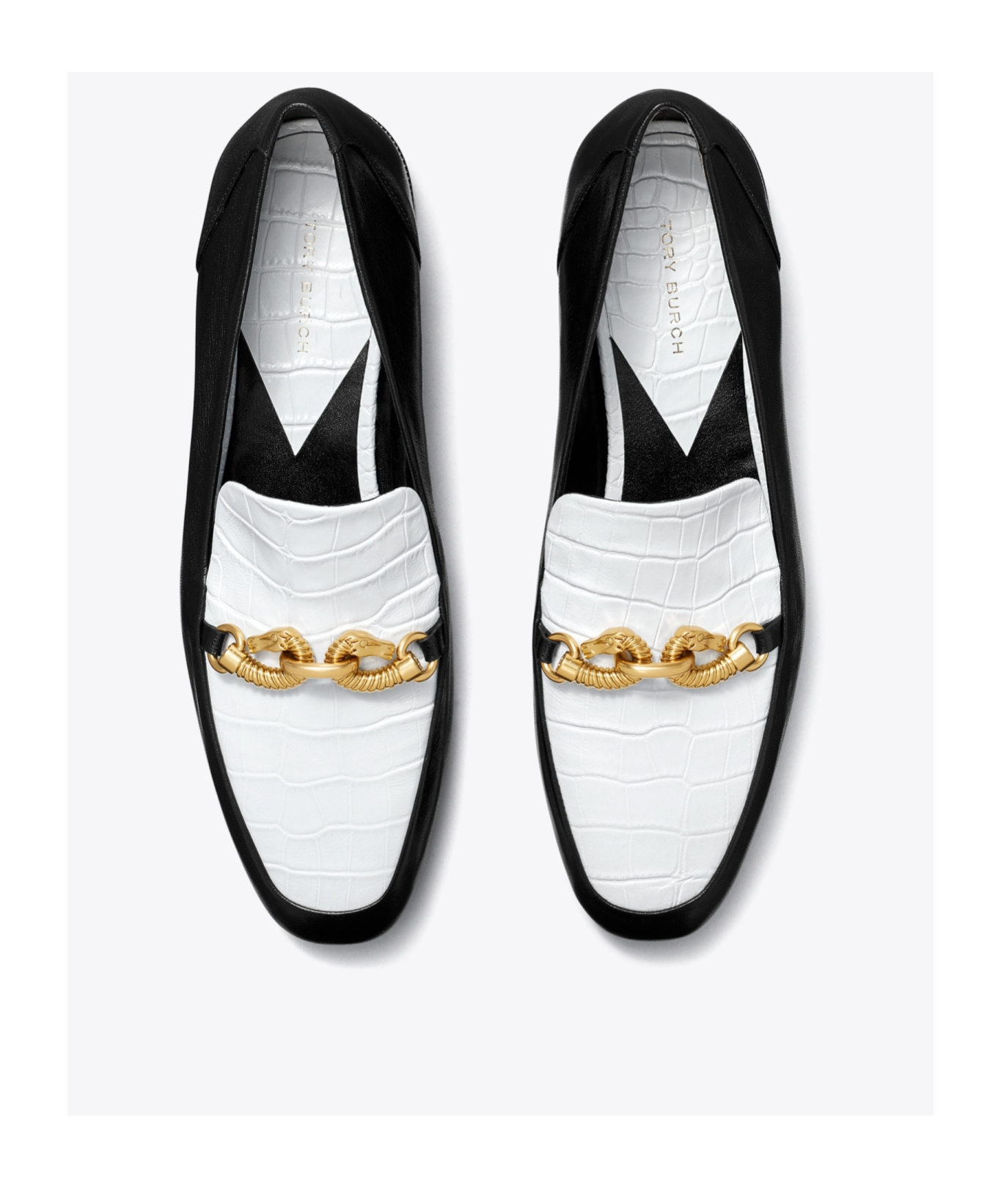 Tory Burch "jessa" Loafers Chain Detail In Black