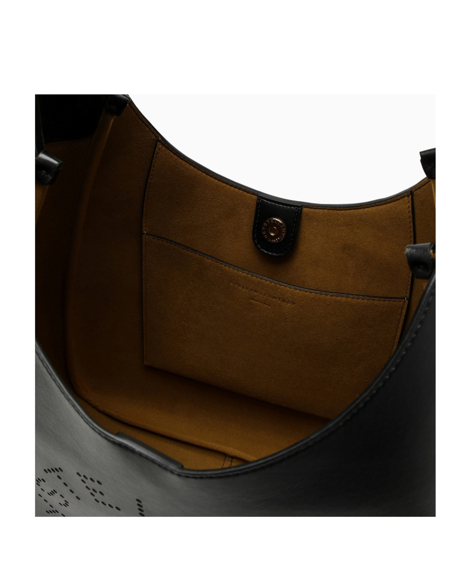 Stella Mccartney Cut-out Logo Tote Bag In Black