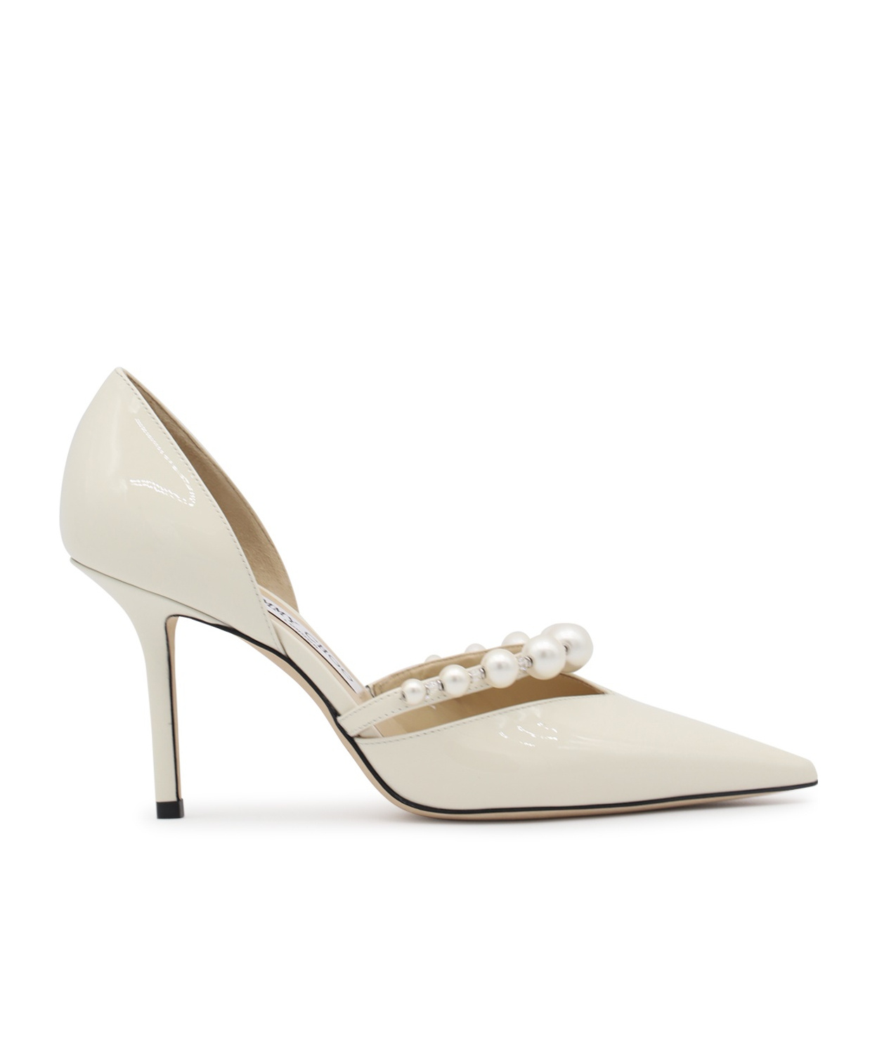 Jimmy Choo Pearl Embellished Pointed Toe Stiletto Pumps In Brown