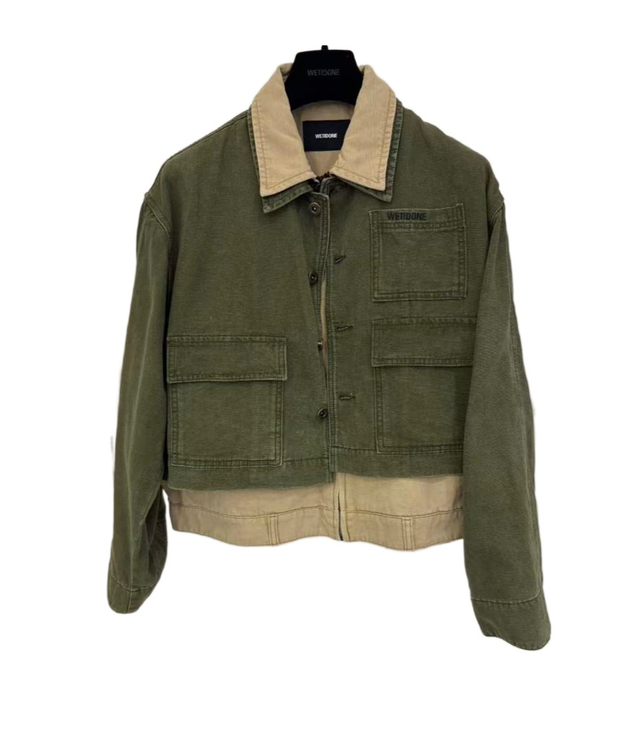 We11 Done Long-sleeved Casual Jacket In Green