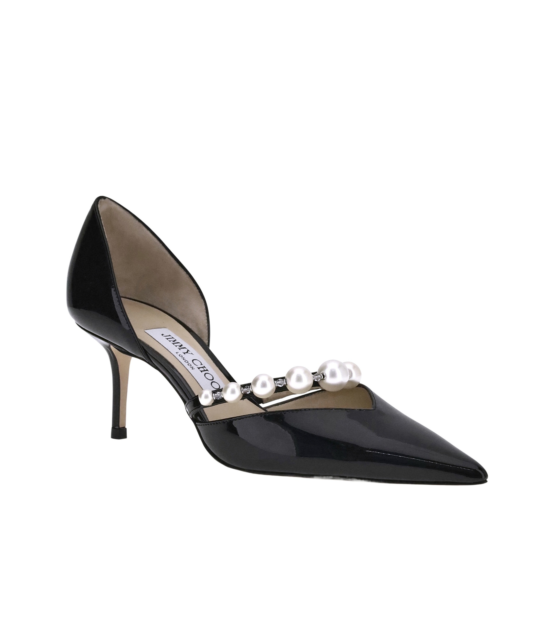 Jimmy Choo Aurelie 65 Patent Leather Pumps With Applied Pearls