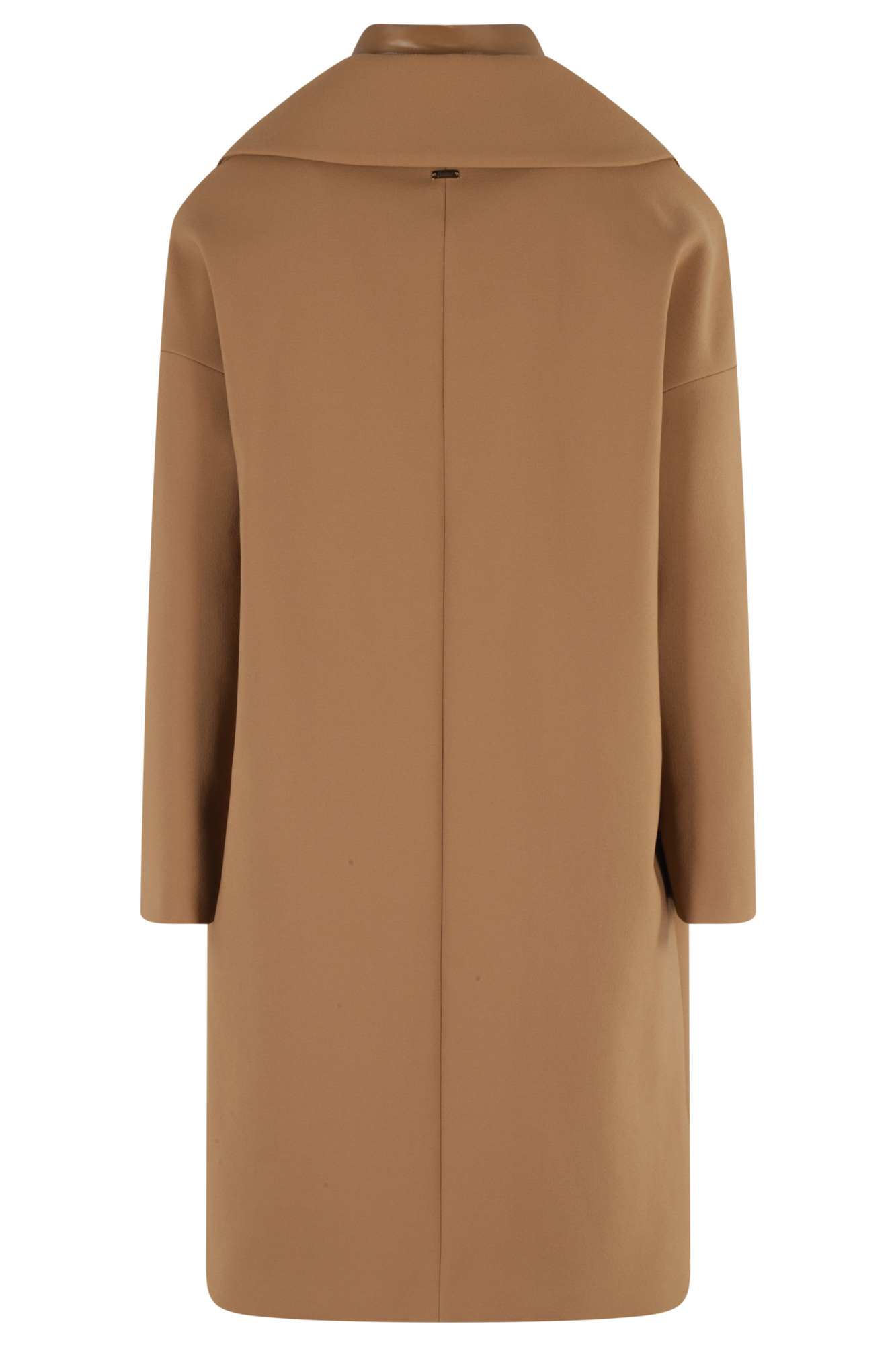 Herno Padded-collar Single-breasted Long Sleeved Coat In Brown