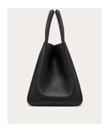 Valentino Garavani Garavani Alltime Medium Handbag In Grainy Calfskin Woman Black Uni In Black