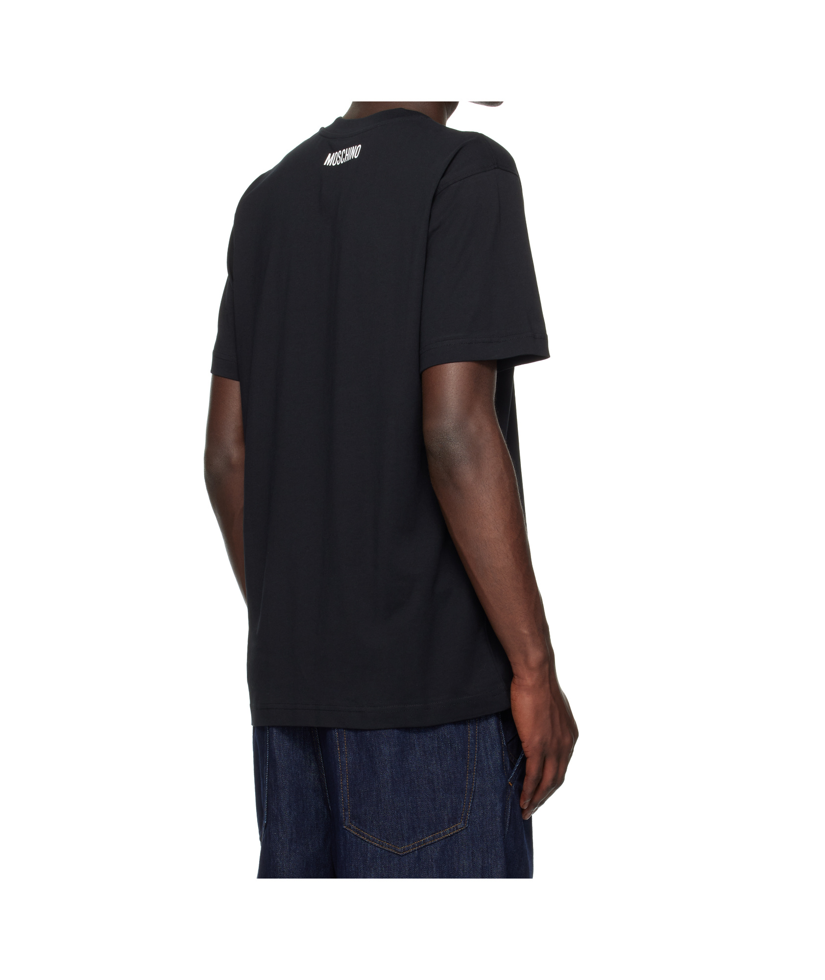 Moschino T-shirt Whit Maxi Print In Black