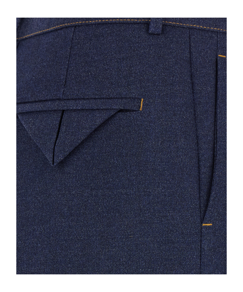 Bottega Veneta Tailored Long Trousers With Side Pockets And Zip Fastening In Blue
