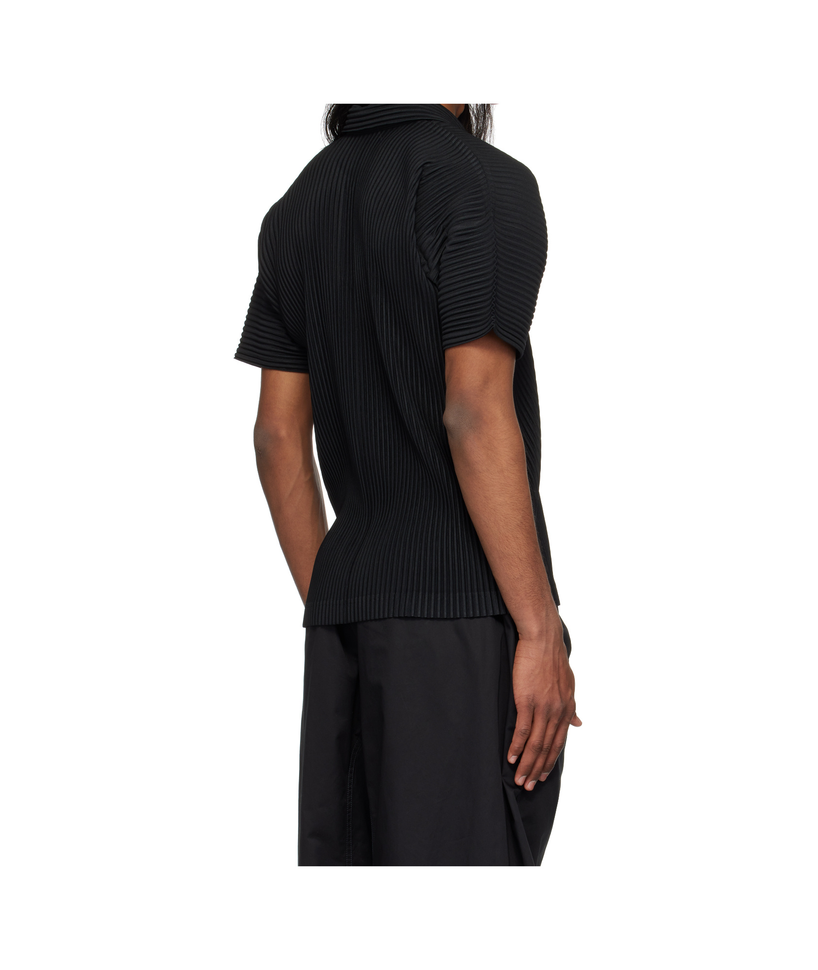 Issey Miyake Black Basics Polo Shirt