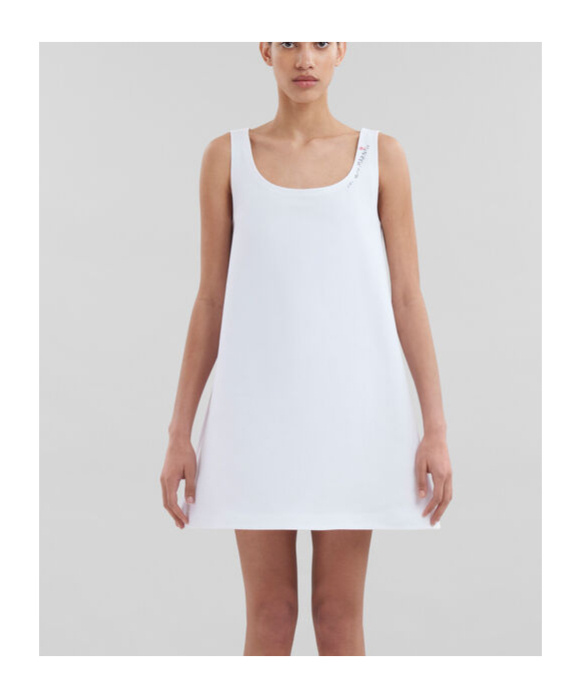 Marni Flared Dress With Hand-embroidered In White