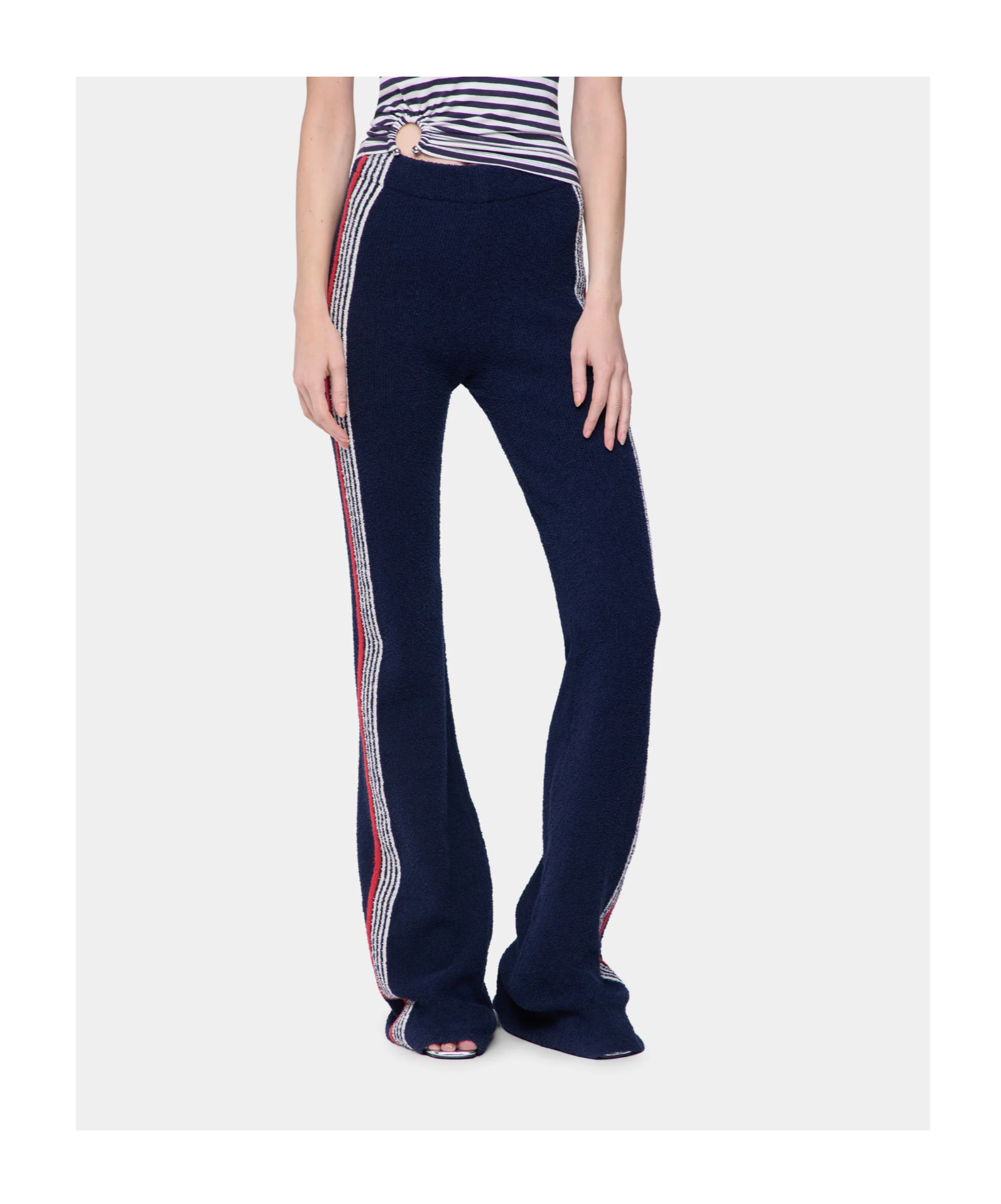 Rabanne Knitted Trousers In Blue
