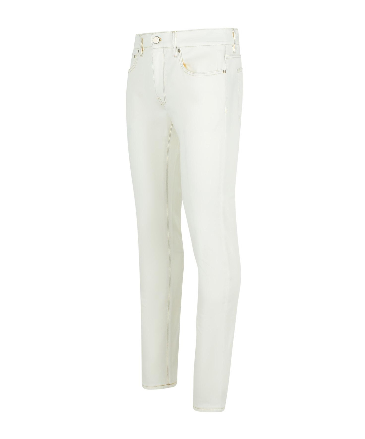 Pt05 Jeans With Belt Loops In White