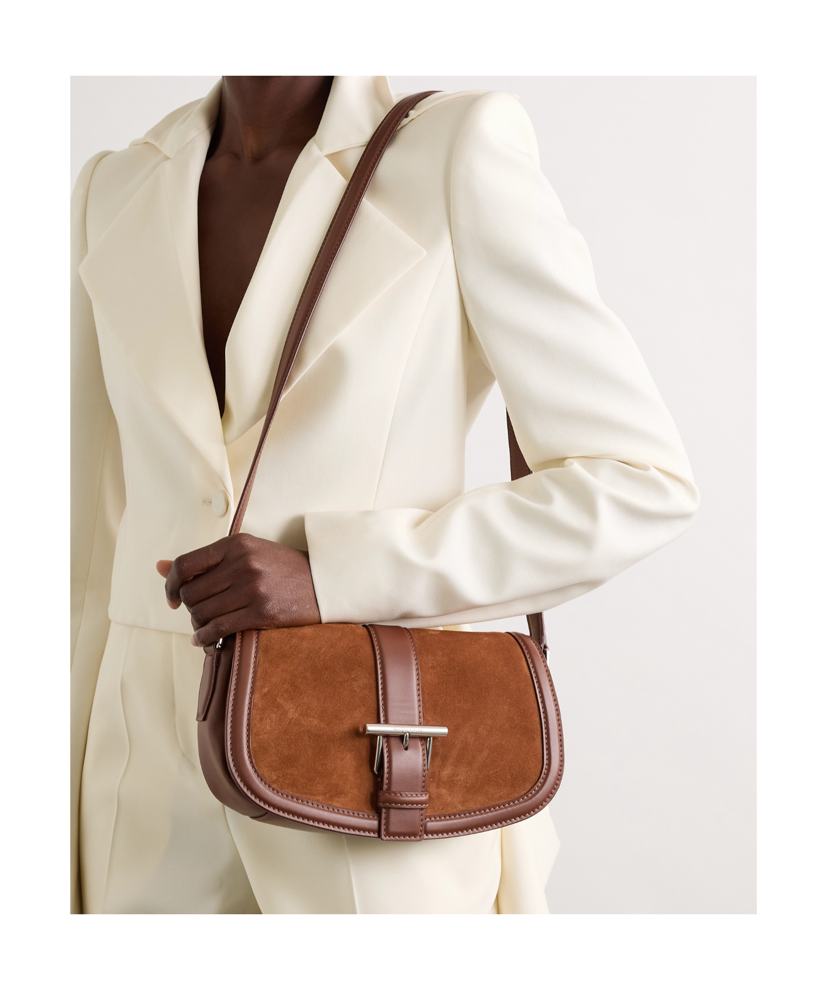 Alexander Mcqueen T-bar Crossbody Bag In Brown