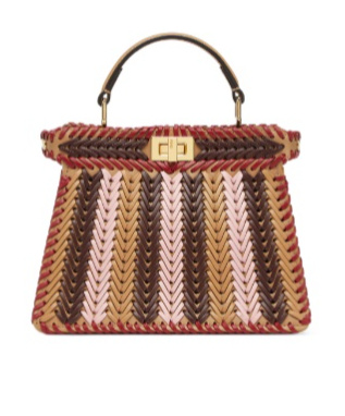 Fendi Peekaboo Iseeu Braided Tote Bag In Multicolor