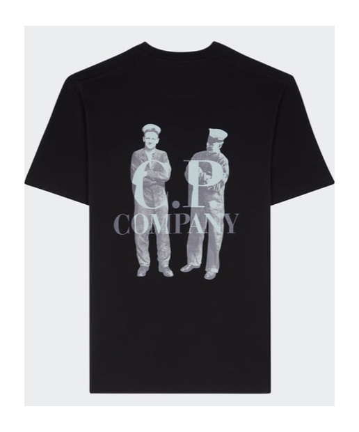C.p. Company Mens Graphic-print Relaxed-fit Cotton T-shirt Black Xxl In Black