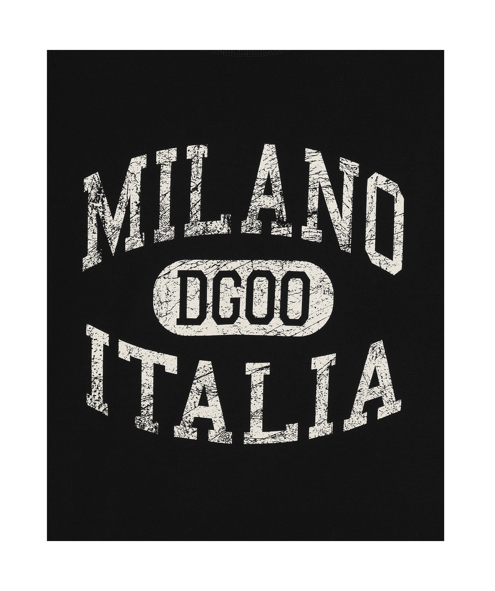Dolce & Gabbana Cotton T-shirt With Dg Logo Print In Black
