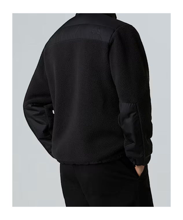 The North Face Mens Black Rmst Denali Tek High-neck Fleece-down Jacket Xl In Black