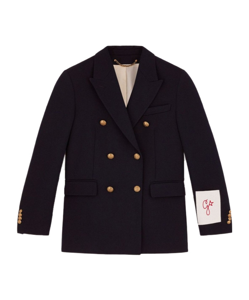 Golden Goose Diva Double-breasted Jacket In Black