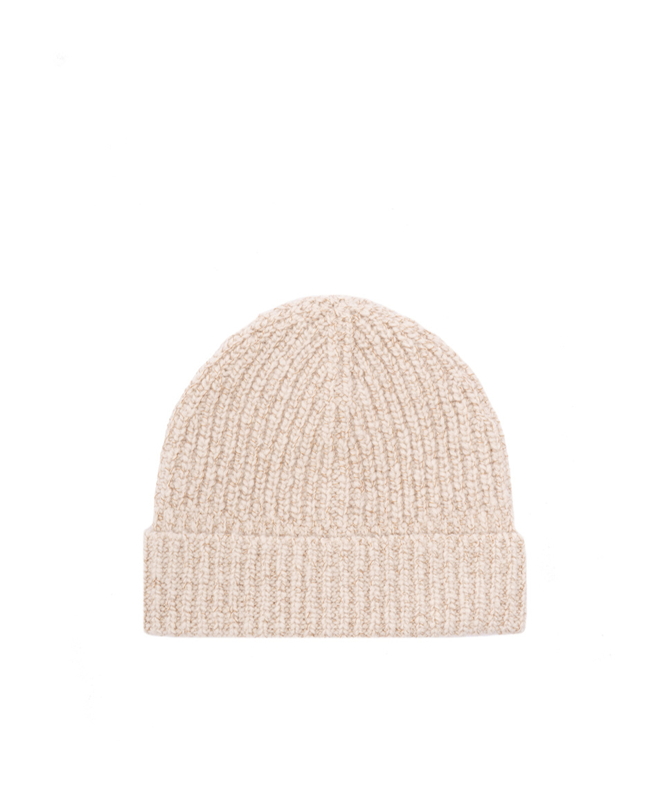Brunello Cucinelli Ribbed-knit Beanie In Neutral