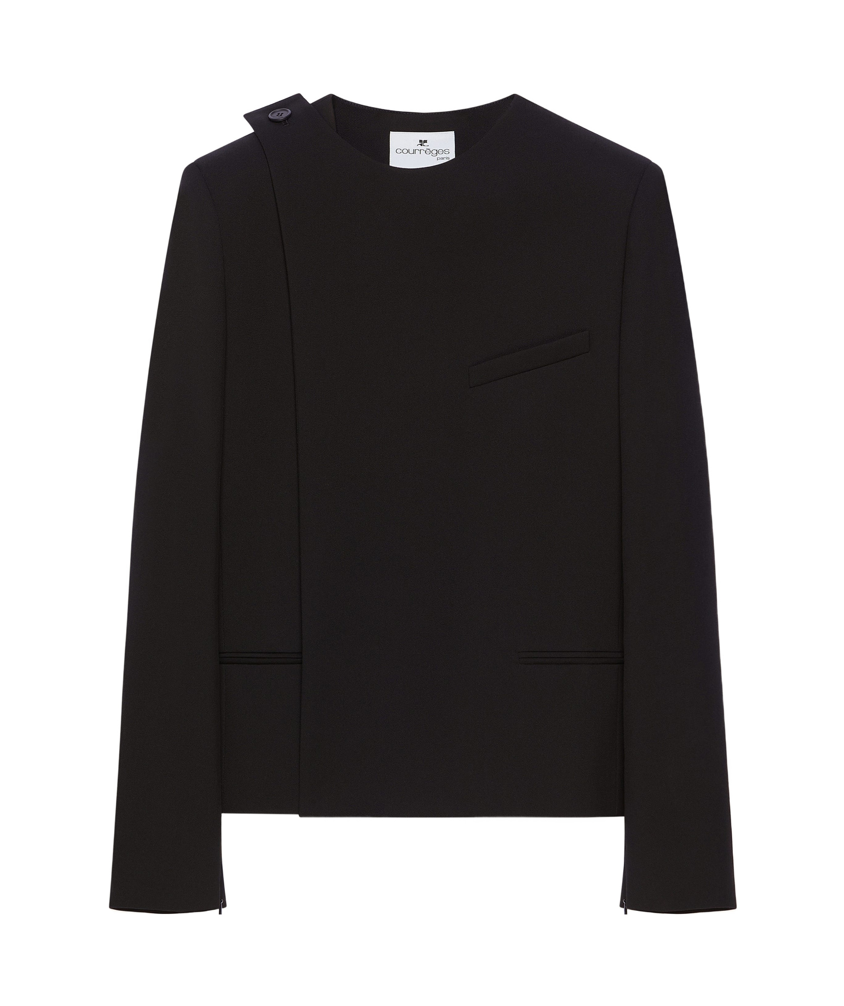 Courrèges Asymmetric Blazer In Black
