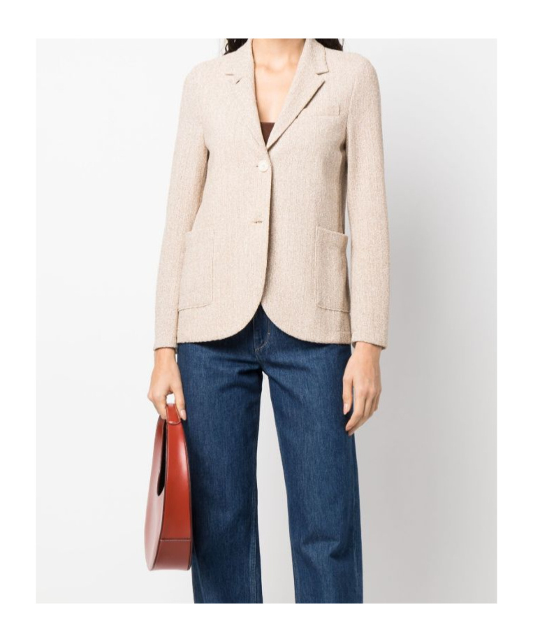 Harris Wharf London Cotton Blend Single-breasted Jacket In Nude