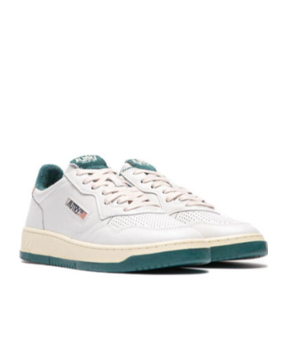 Autry Two-tone Leather Sneakers In White