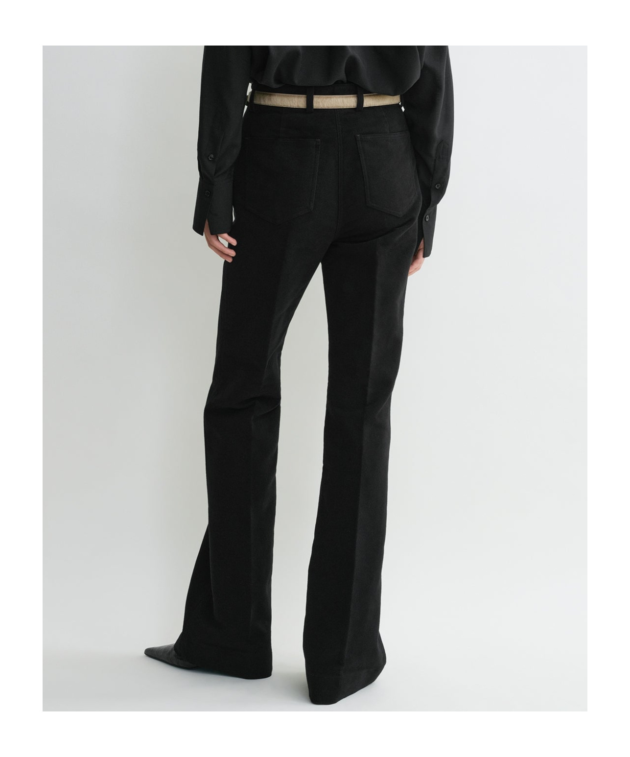 Totême Flared Trousers In Black