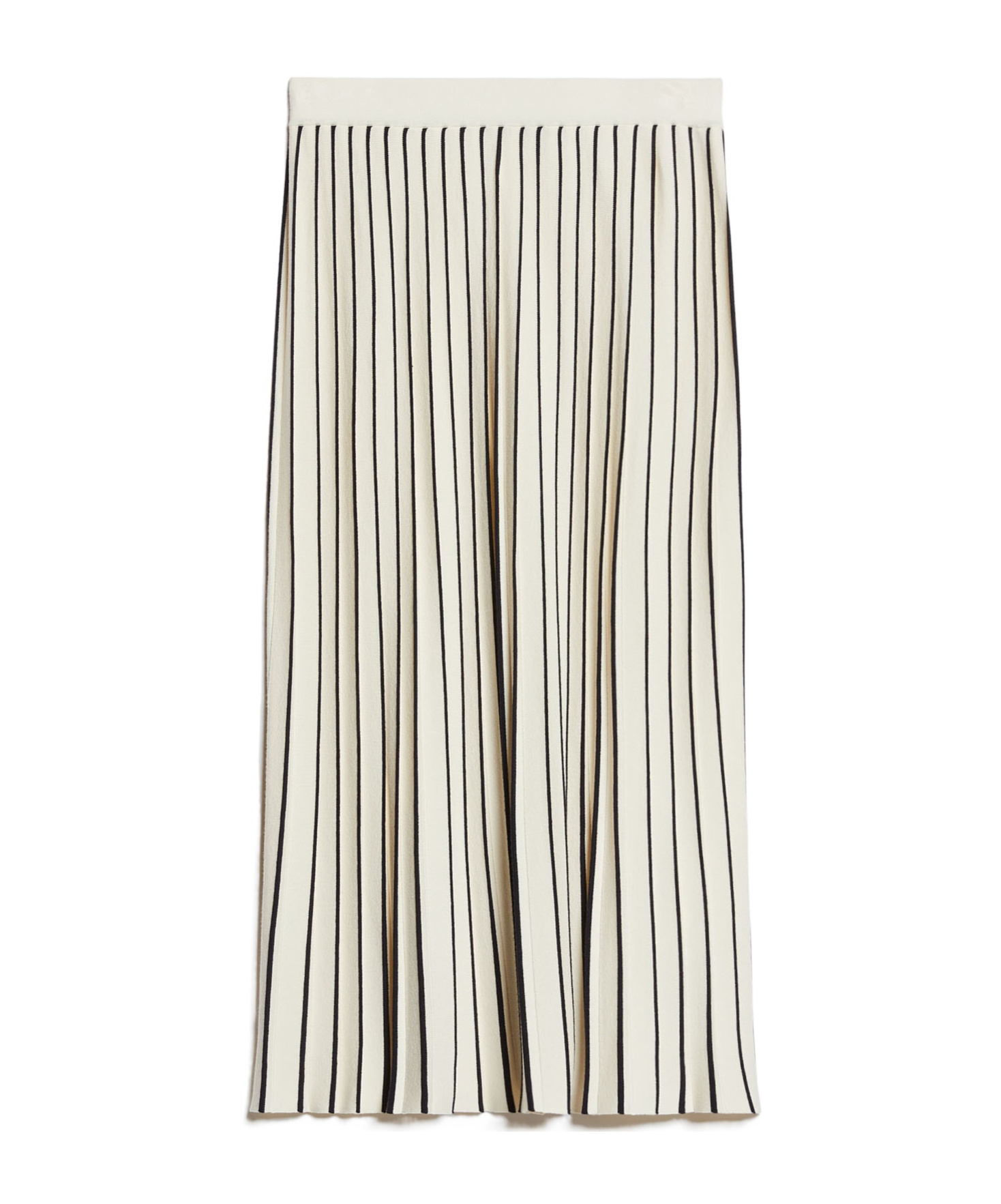 Weekend Max Mara Elastic Viscose Pleated Skirt In White